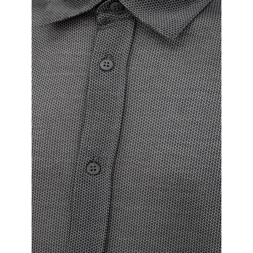 Canali Gray Cotton Shirt CA-8538662-IT50 | L