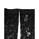 Dolce & Gabbana Black Floral Lace Cotton Stretch Stockings Socks SCS2261-S