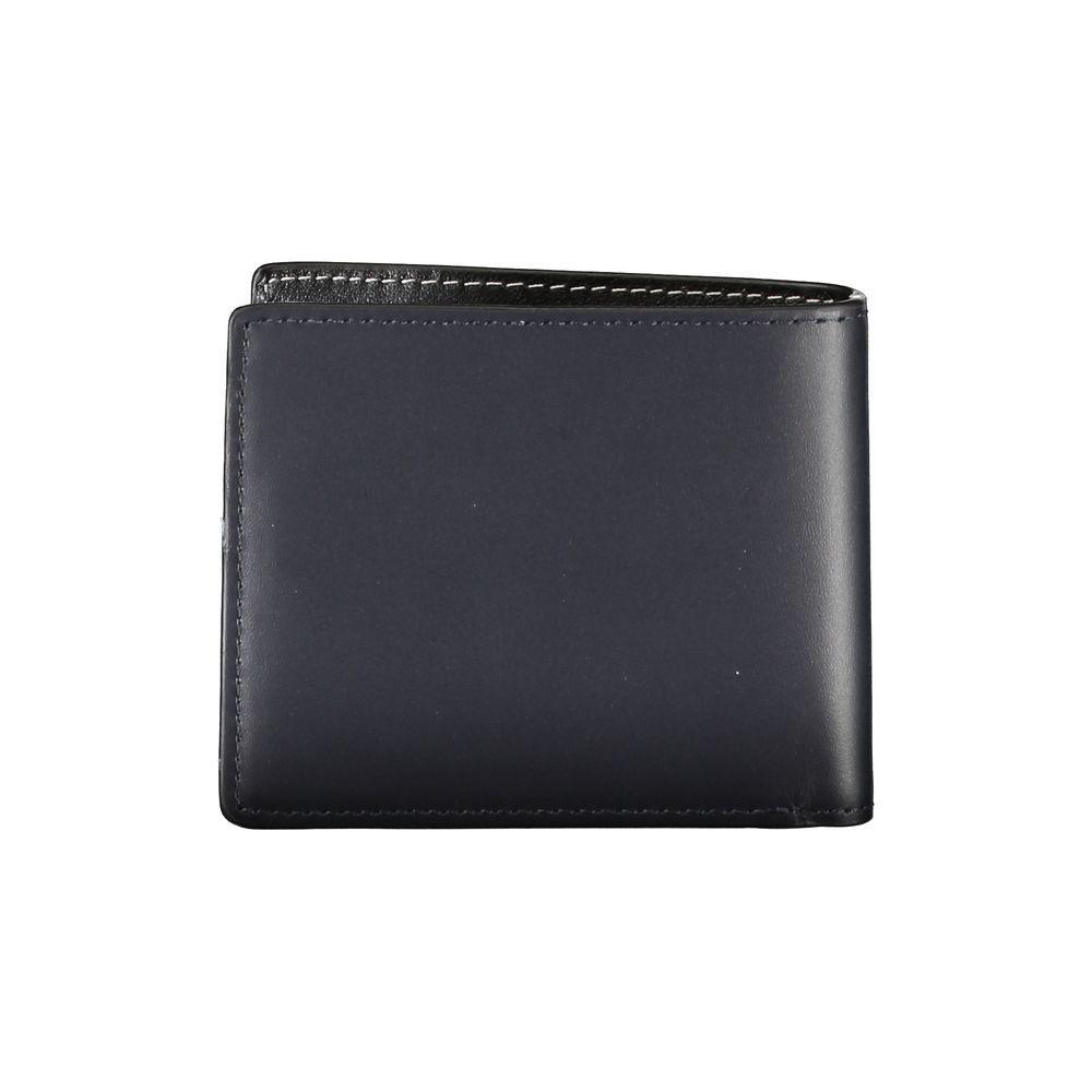 Tommy Hilfiger Elegant Blue Leather Bifold Wallet TO-27170