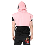 Dolce & Gabbana Pink Cotton Hooded Men Sportswear Vest Sweater TSH90315