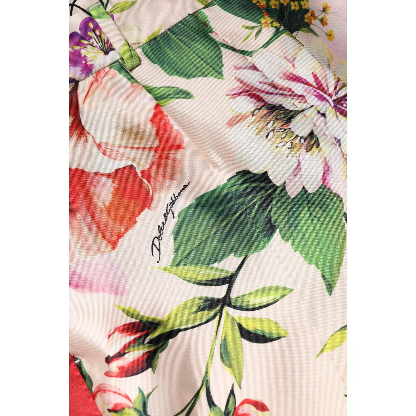 Dolce & Gabbana Multicolor Floral High Waist Straight Pants PAN76312-36