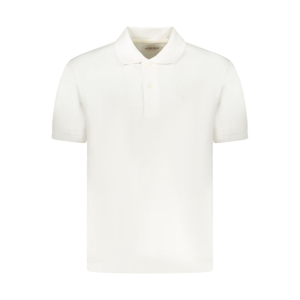 Guess Jeans White Cotton Men Polo Shirt GU-35079-M