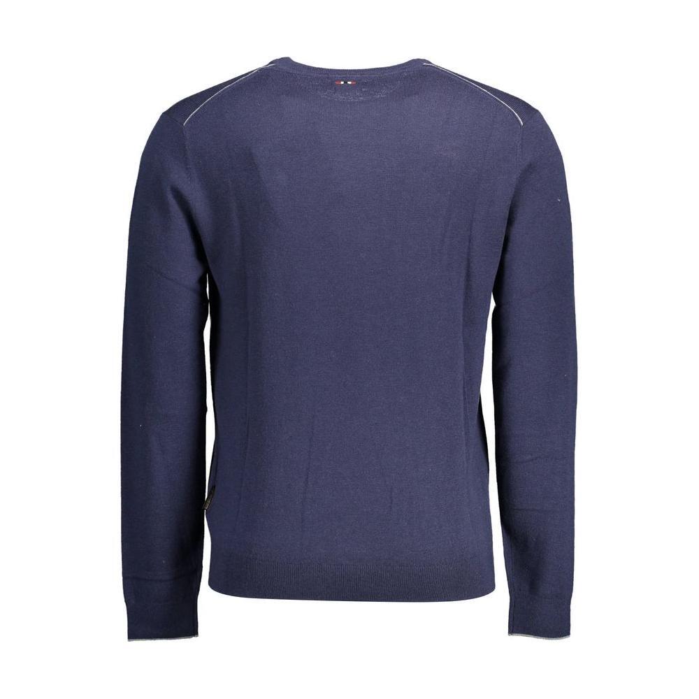Napapijri Blue Wool Men Sweater NA-14621-S