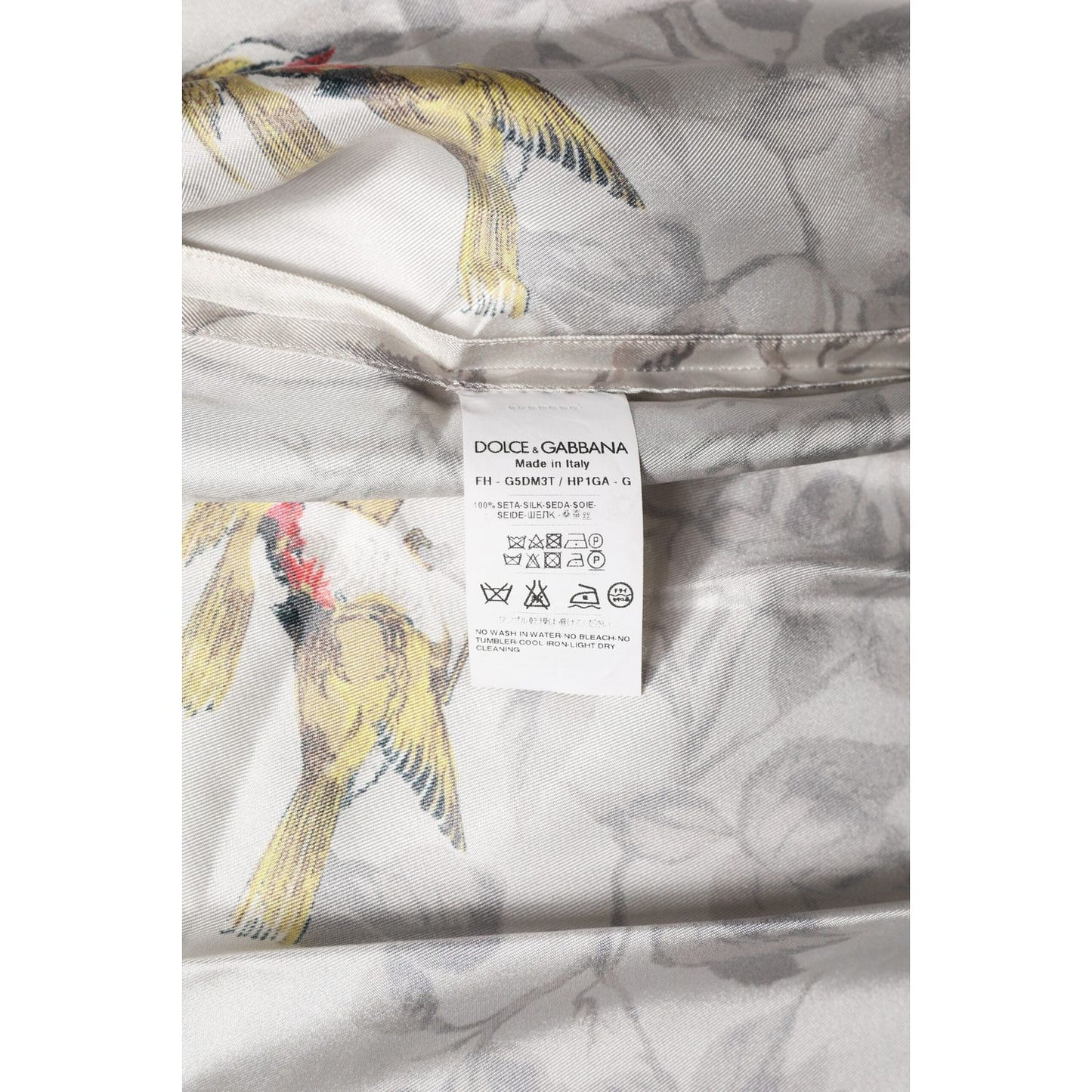 Dolce & Gabbana Multicolor Silk Printed Button Down Shirt TSH90447-4