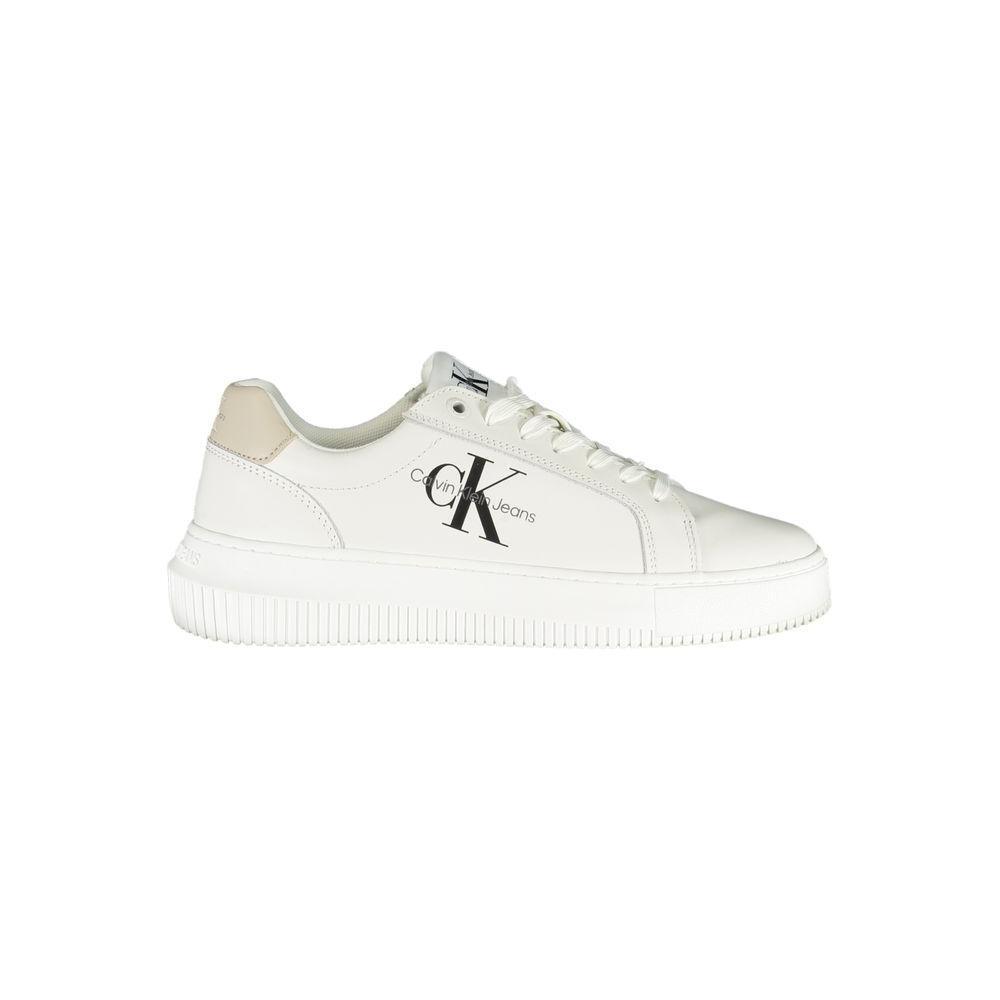 Calvin Klein Chic White Lace-Up Sneakers with Contrast Details CA-25025-EU40/US10
