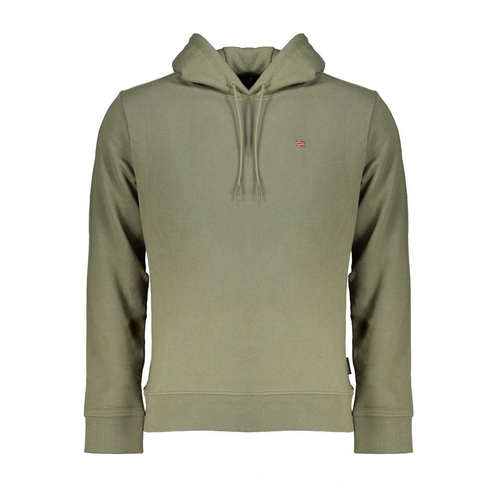 Napapijri Emerald Green Hooded Sweatshirt with Embroidery NA-28534-XXL