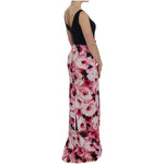 Dolce & Gabbana Pink Floral Print Long Maxi Sheath Dress NOC10089-2