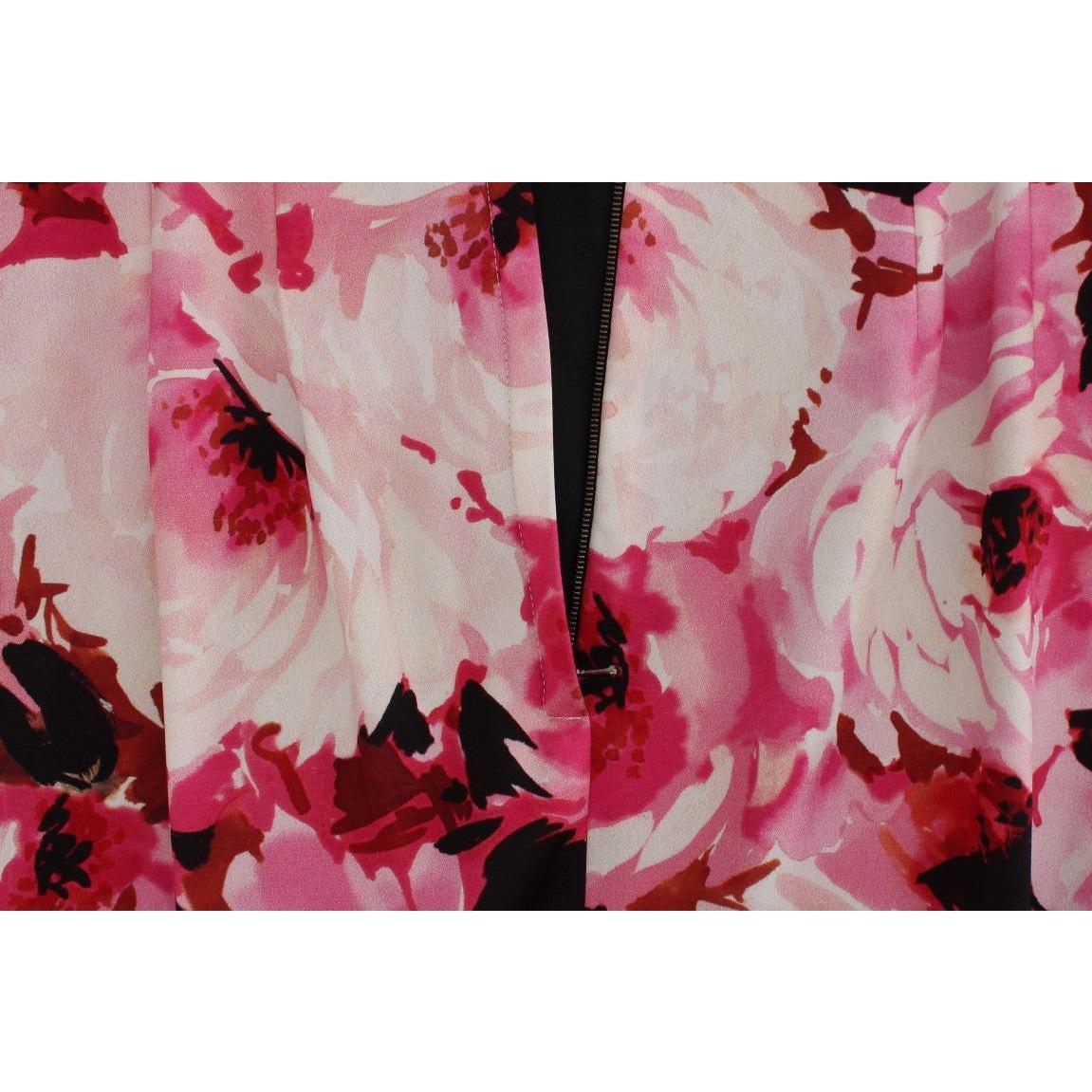 Dolce & Gabbana Pink Floral Print Long Maxi Sheath Dress NOC10089-2
