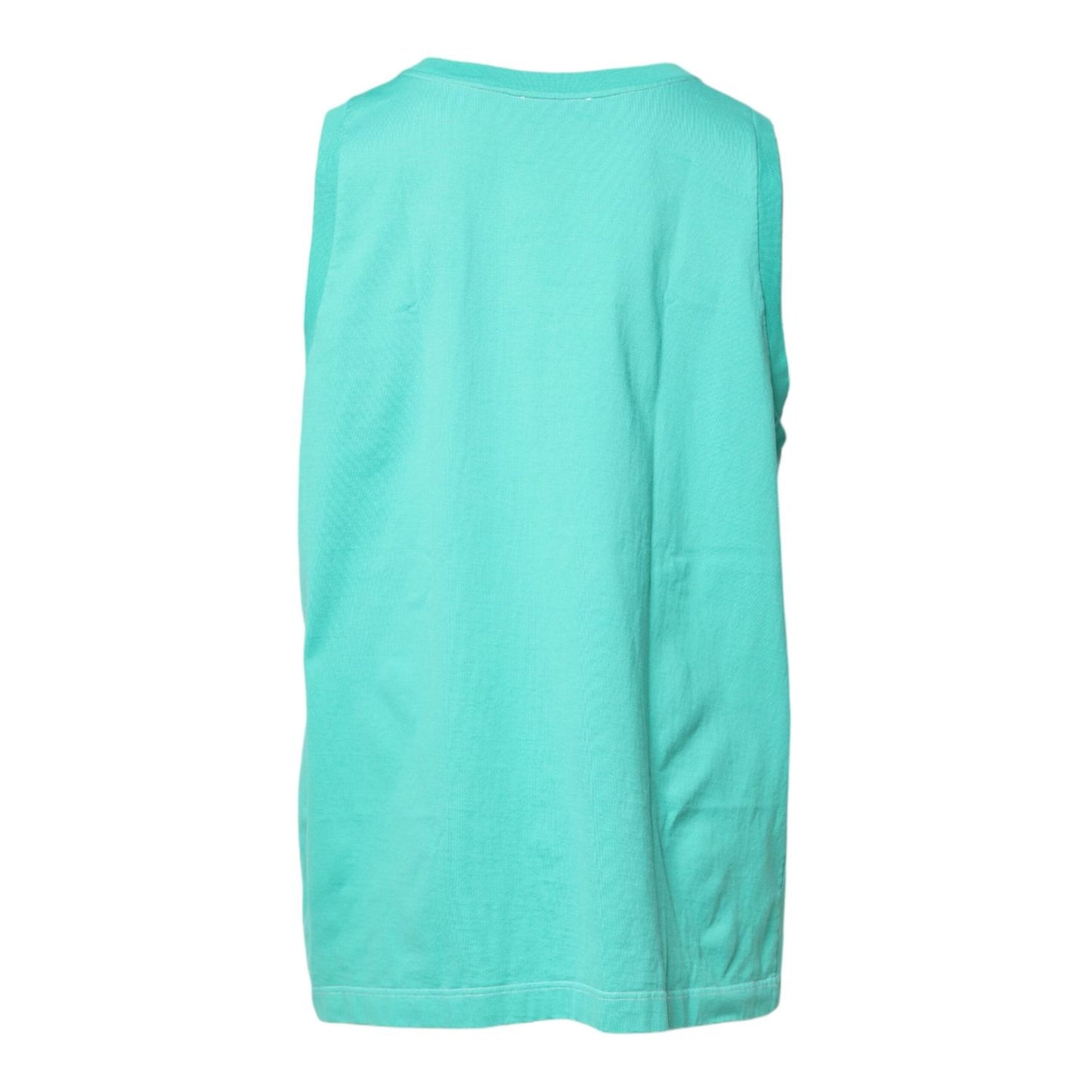 Dolce & Gabbana Green Sleeveless Logo Round Neck T-shirt TSH90342-52