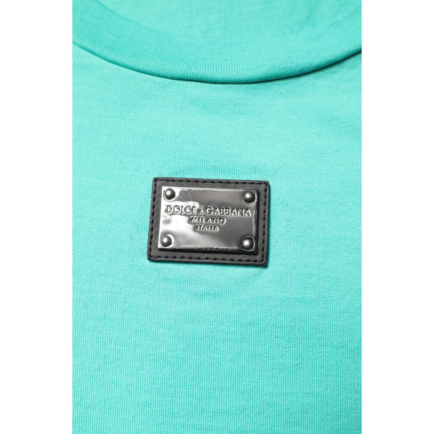 Dolce & Gabbana Green Sleeveless Logo Round Neck T-shirt TSH90342-52