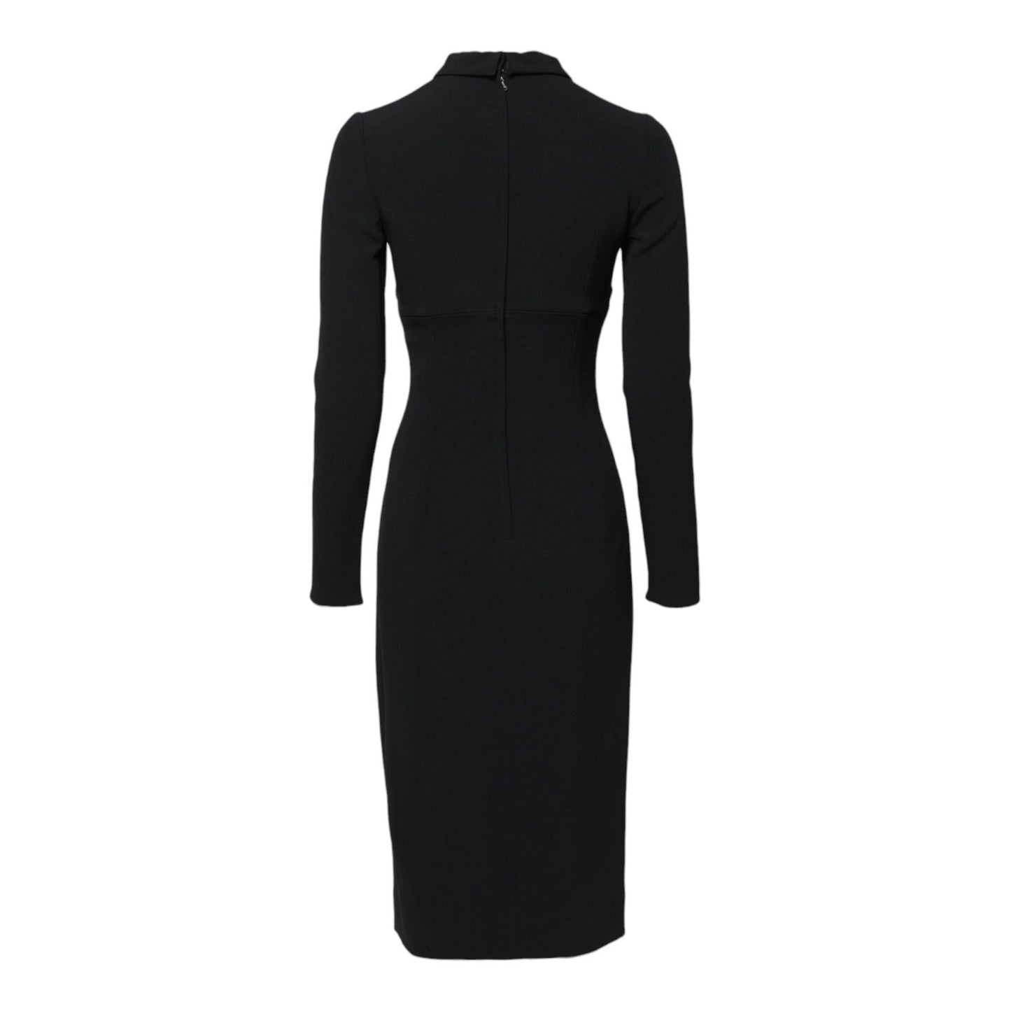 Dolce & Gabbana Black Long Sleeves Bodycon Sheath Midi Dress DR281243-38