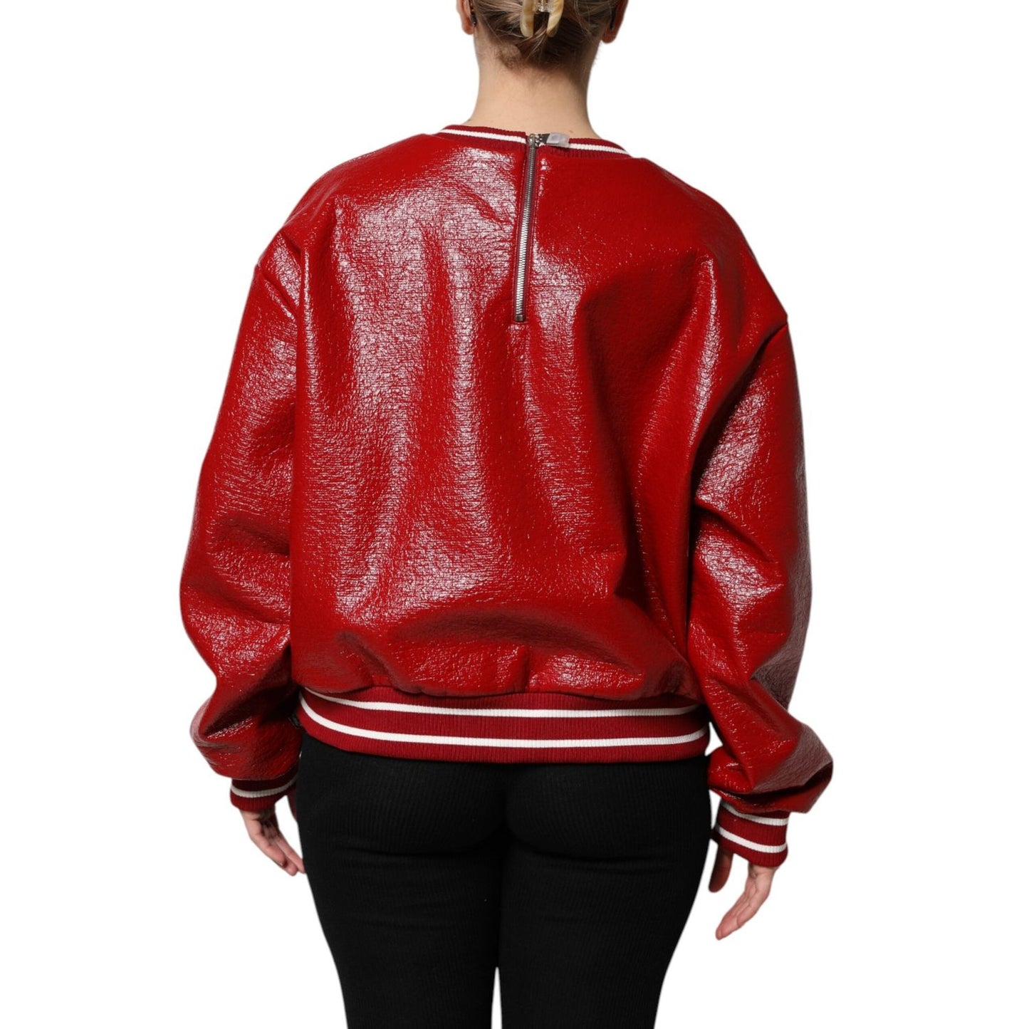 Dolce & Gabbana Red Wool DGLogo Embroidery Pullover Sweater THS90392-46