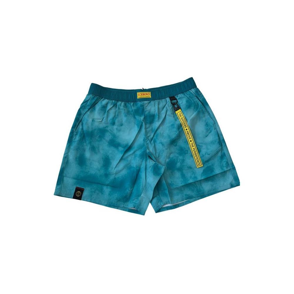 Iceberg Light Blue Polyester Men Swim Short IC-24832-S
