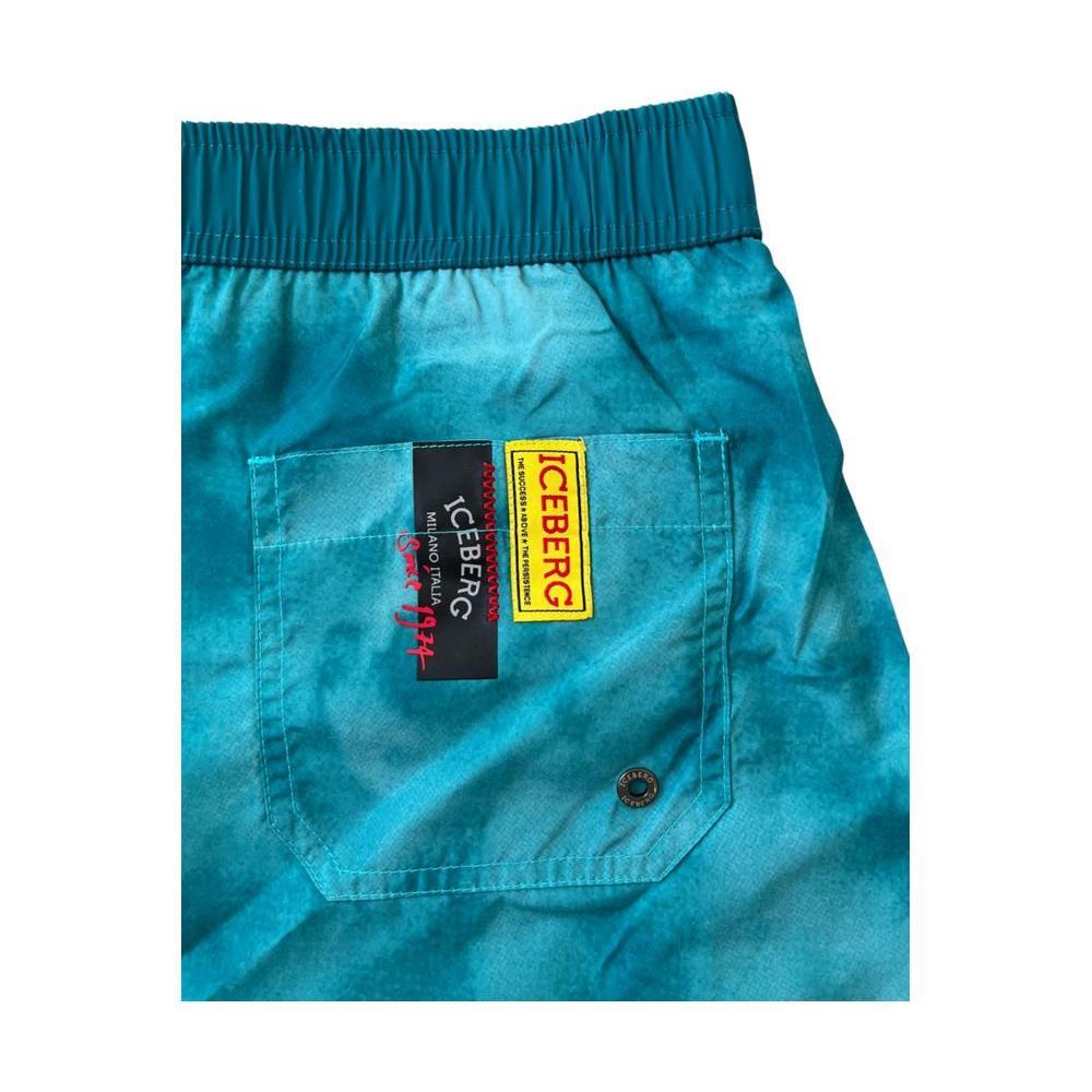 Iceberg Light Blue Polyester Men Swim Short IC-24832-S