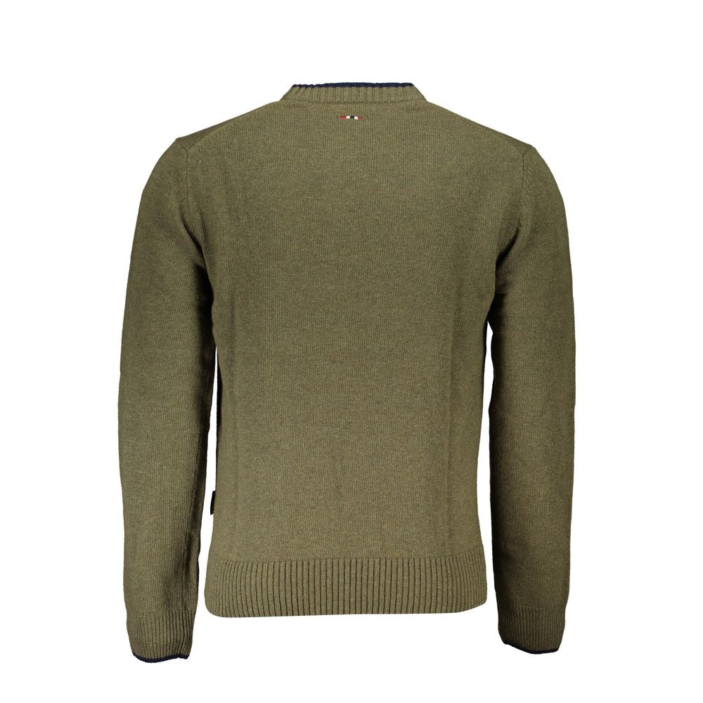 Napapijri Green Fabric Men Sweater NA-25321-S