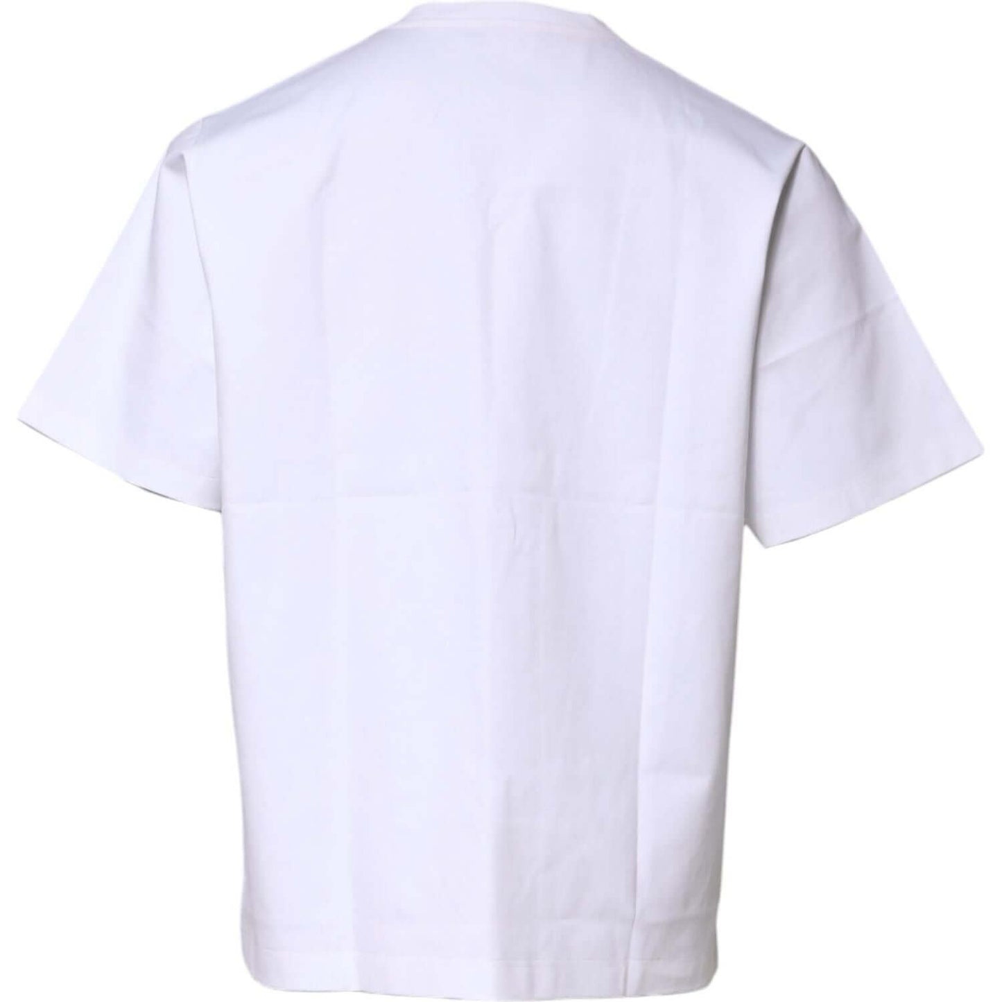 Dolce & Gabbana White Cotton Short Sleeves Crew Neck T-shirt TSH90606-54