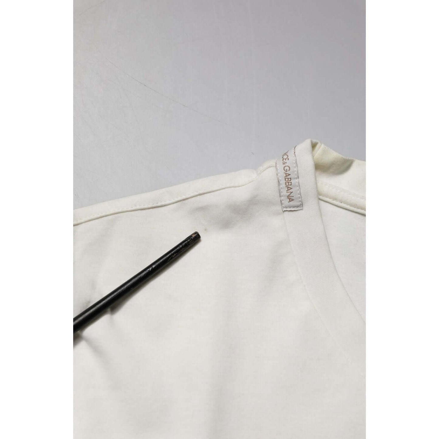 Dolce & Gabbana White Cotton Logo Bandana Print T-shirt TSH90613-44