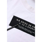 Dolce & Gabbana White Cotton Logo Patch Crew Neck T-shirt TSH90629-52