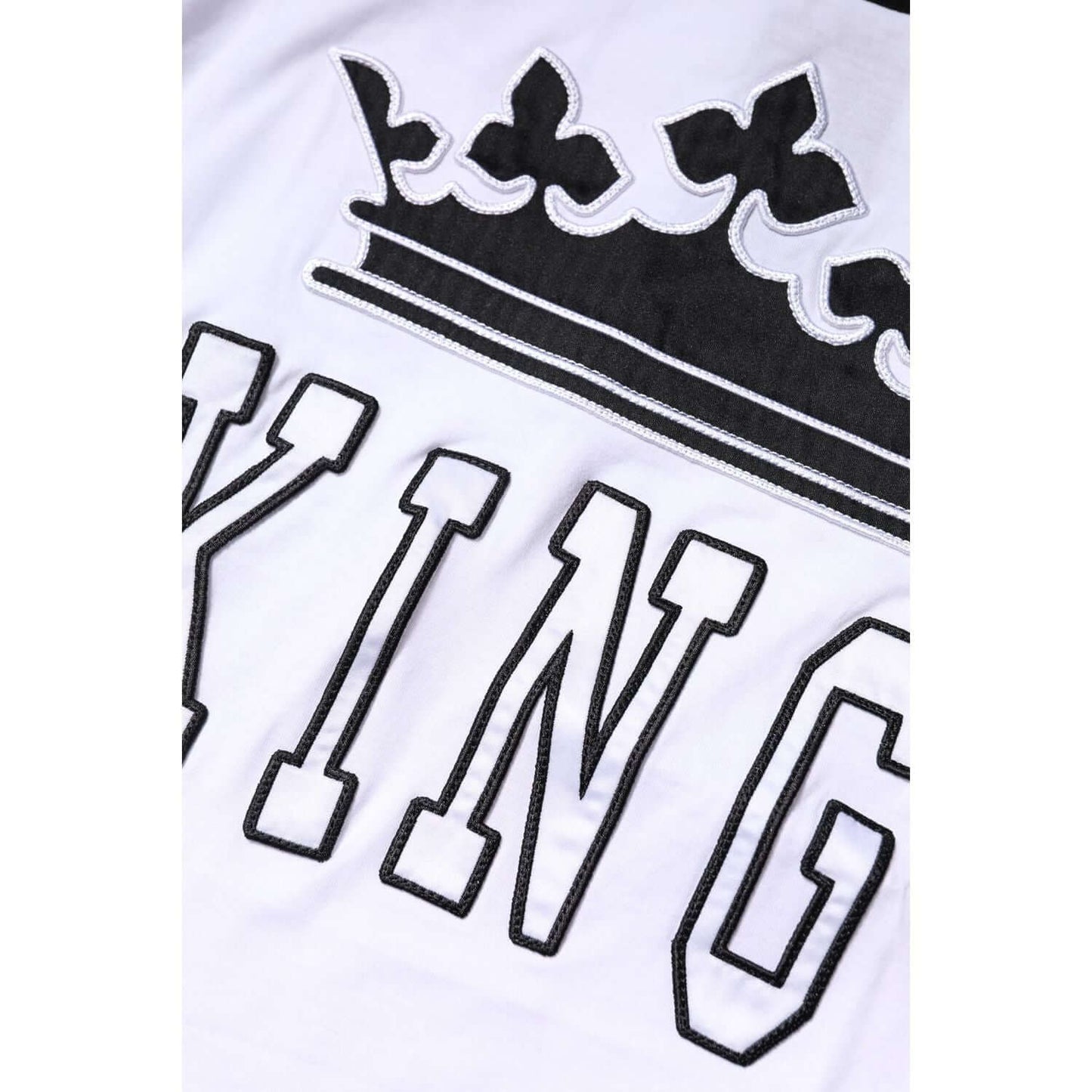 Dolce & Gabbana White Cotton Crown King Embroidery T-shirt TSH90630-44