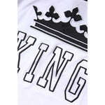 Dolce & Gabbana White Cotton Crown King Embroidery T-shirt TSH90630-44