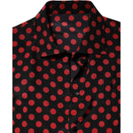 Dolce & Gabbana Black Red Polka Dot Silk Long Sleeves Top TSH87597-40