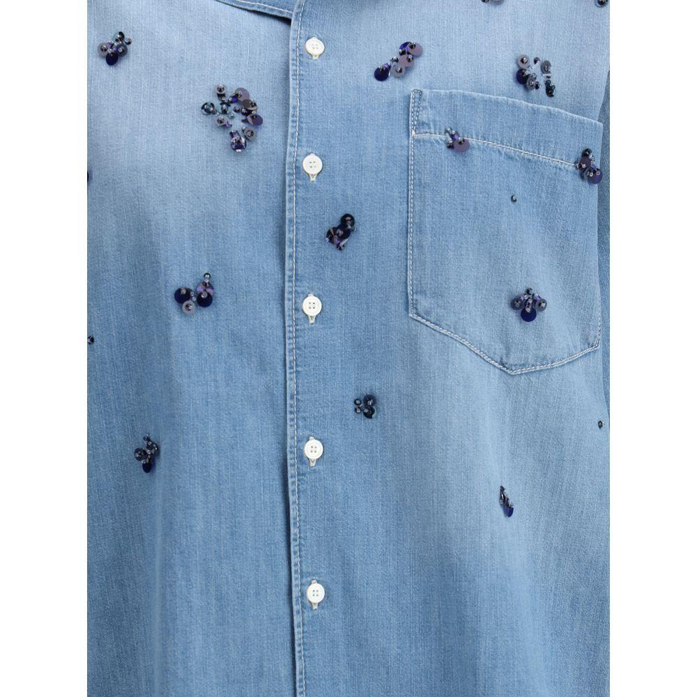 Fabiana Filippi Short sleeve denim Shirt FA-CAD275F749VR1-IT44 | L