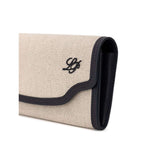 Loro Piana Beige Fabric And Leather Wallet LOPI-9340672