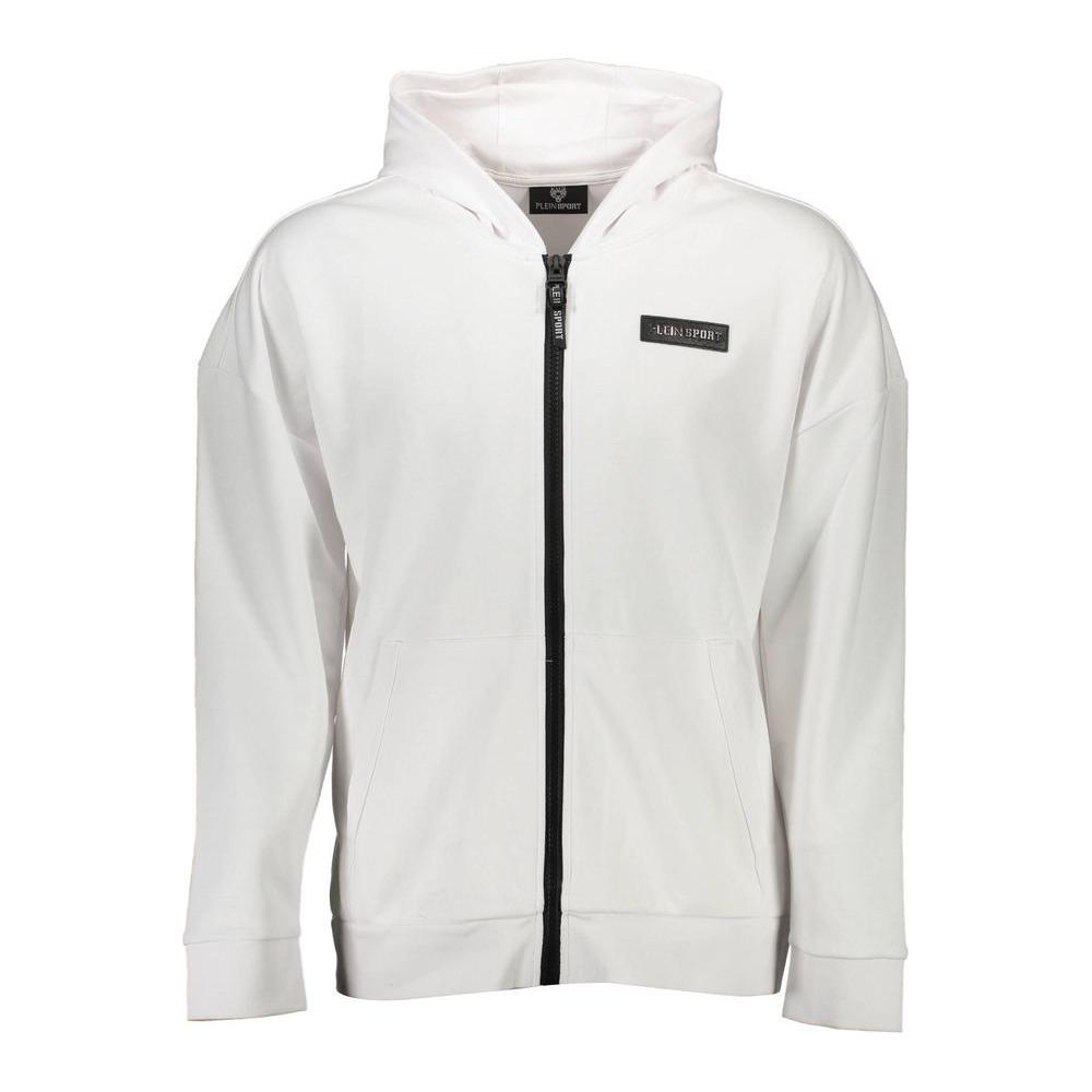 Plein Sport White Cotton Men Sweater PL-10029-XL