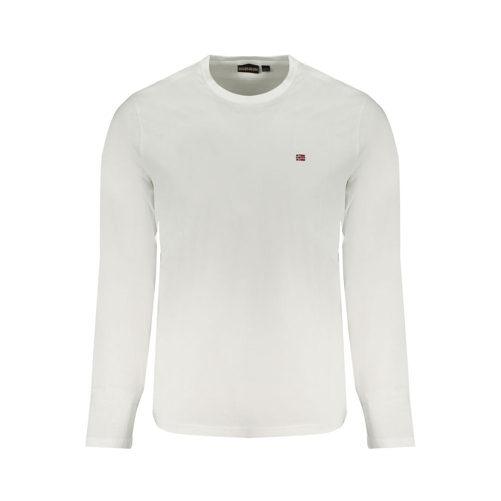 Napapijri White Cotton T-Shirt NA-31587-XXL