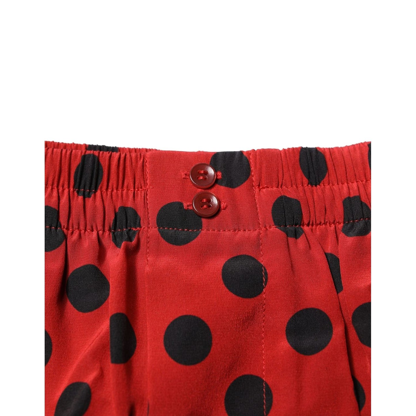 Dolce & Gabbana Red Silk Polka Dot Boxer Shorts Underwear BIK1296-3