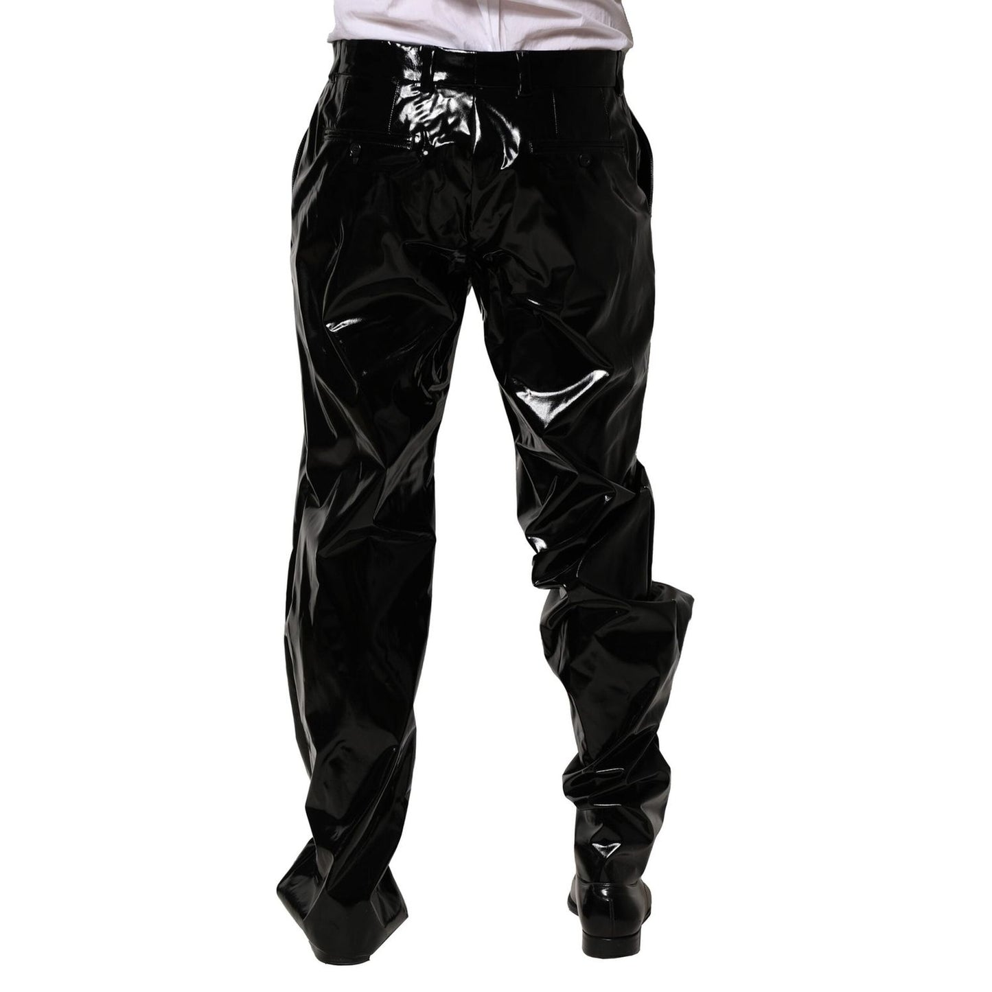 Dolce & Gabbana Black Nylon Straight Men Pants PAN76438-46