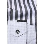 Dolce & Gabbana White Gray Striped Cotton Men Casual Shirt TSH906787-40