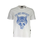 Plein Sport White Cotton Men T-Shirt PL-37167-M