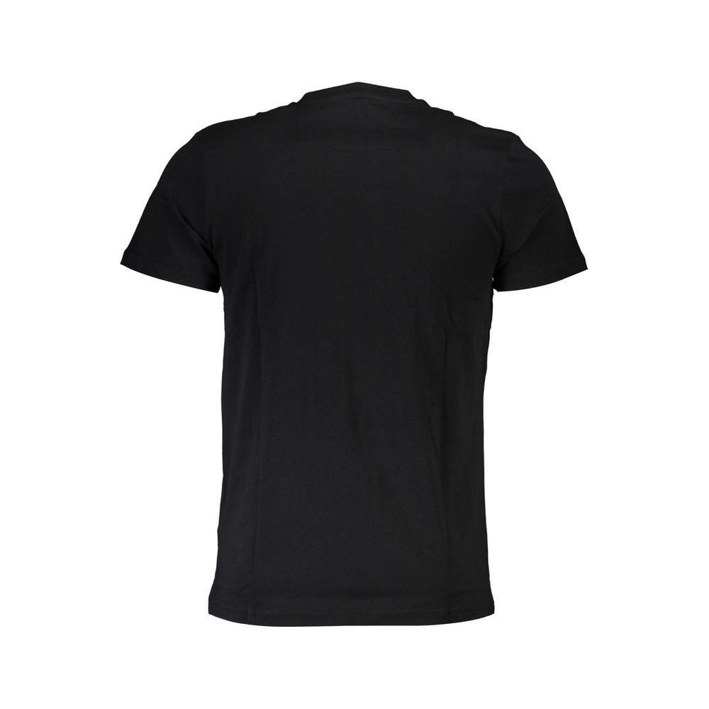 Cavalli Class Black Cotton Men T-Shirt CA-37148-XL