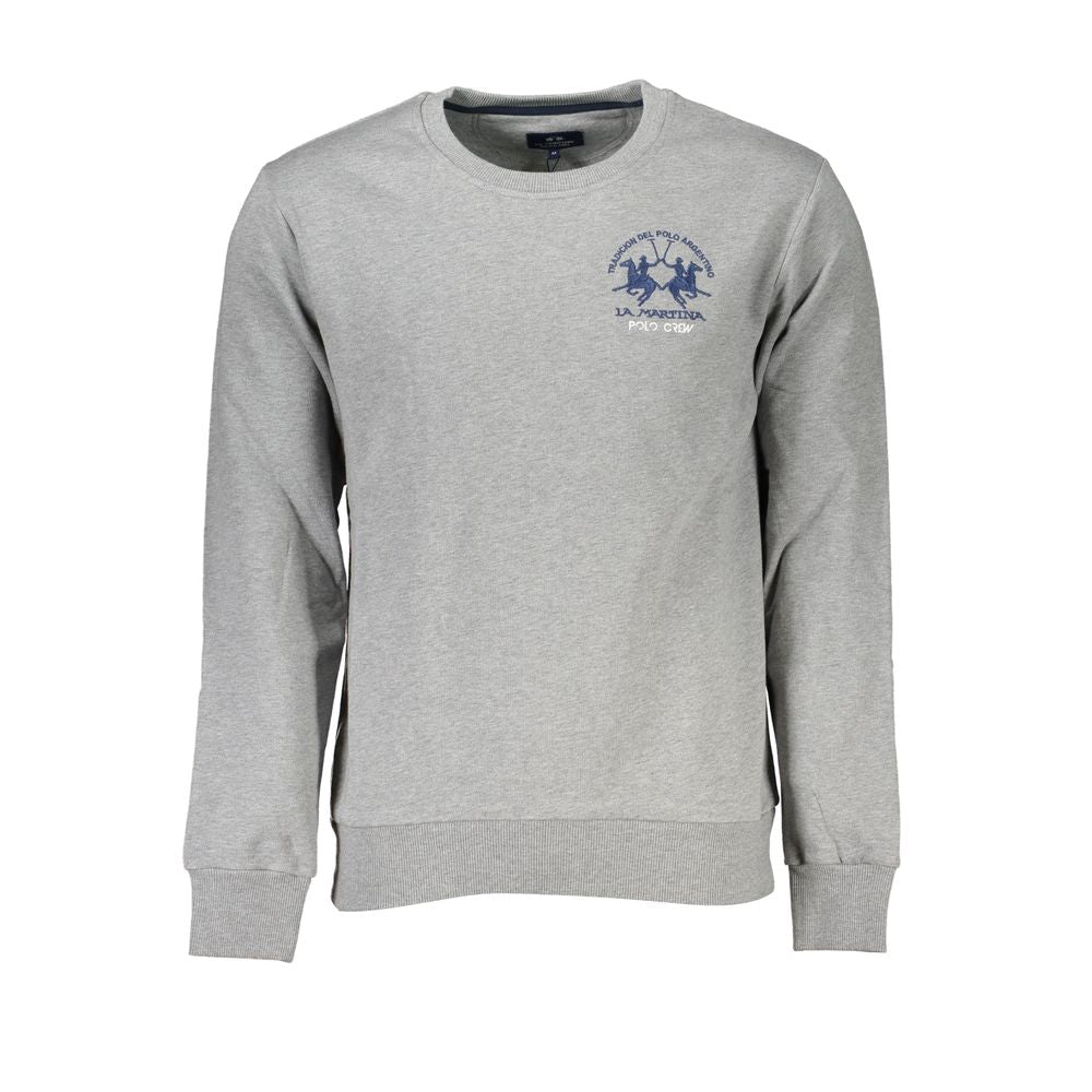 La Martina Brown Cotton Men Sweater LA-27012-M