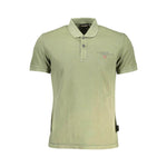 Napapijri Green Cotton Men Polo Shirt NA-37398-L