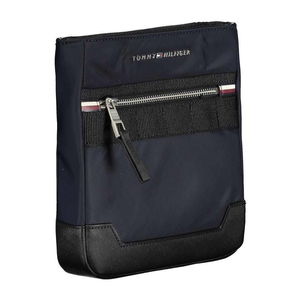 Tommy Hilfiger Sleek Blue Shoulder Bag with Contrasting Details TO-27508