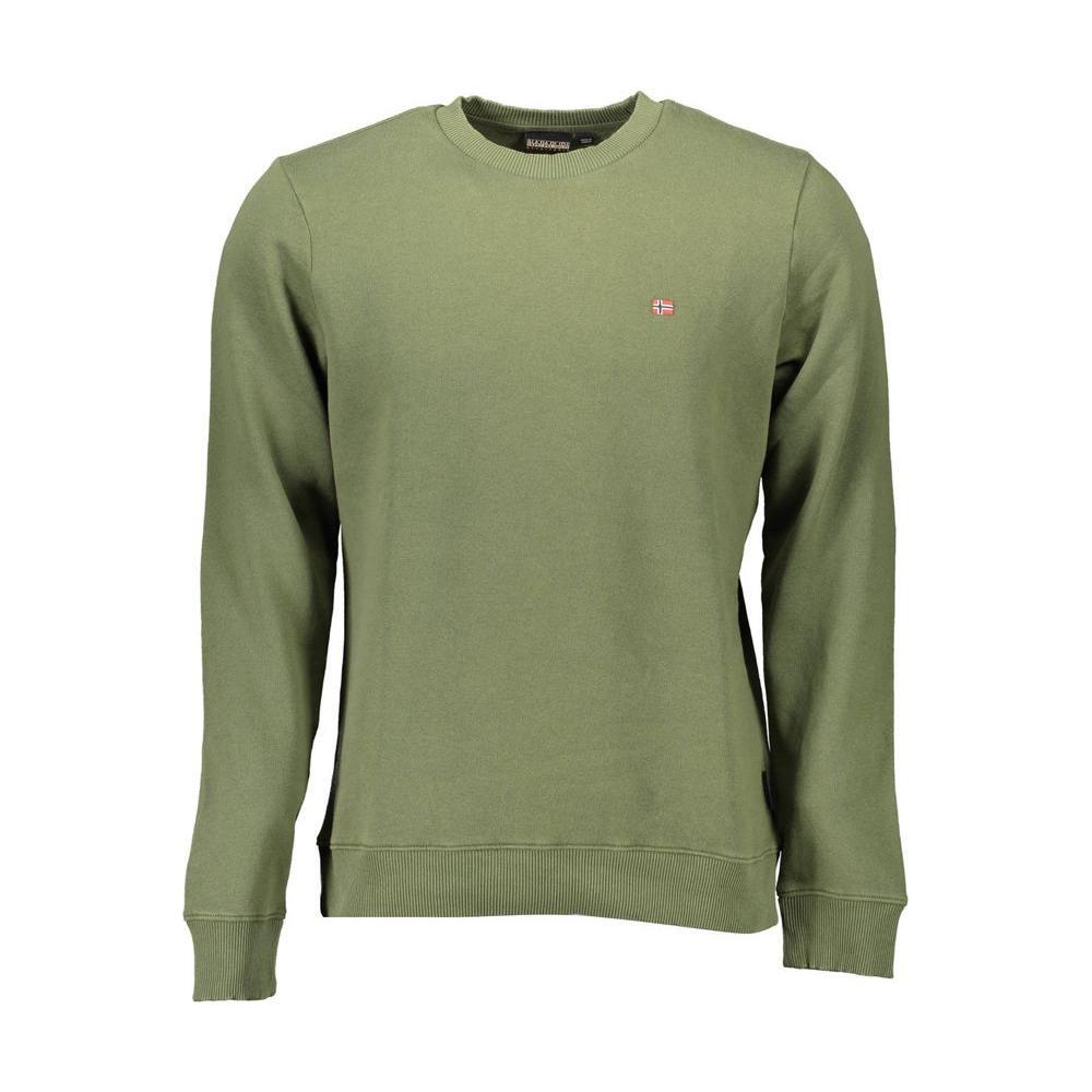 Napapijri Green Cotton Men Sweater NA-26393-XXL