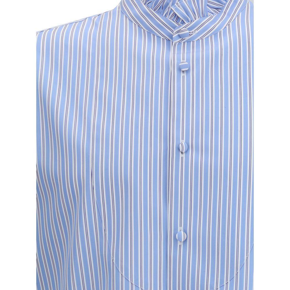 Valentino Striped plastron and ruffle Shirt VA-7V3ABP76AYASCJ-41