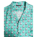 Dolce & Gabbana Green Printed Short Sleeves Casual Shirt TSH90482-44
