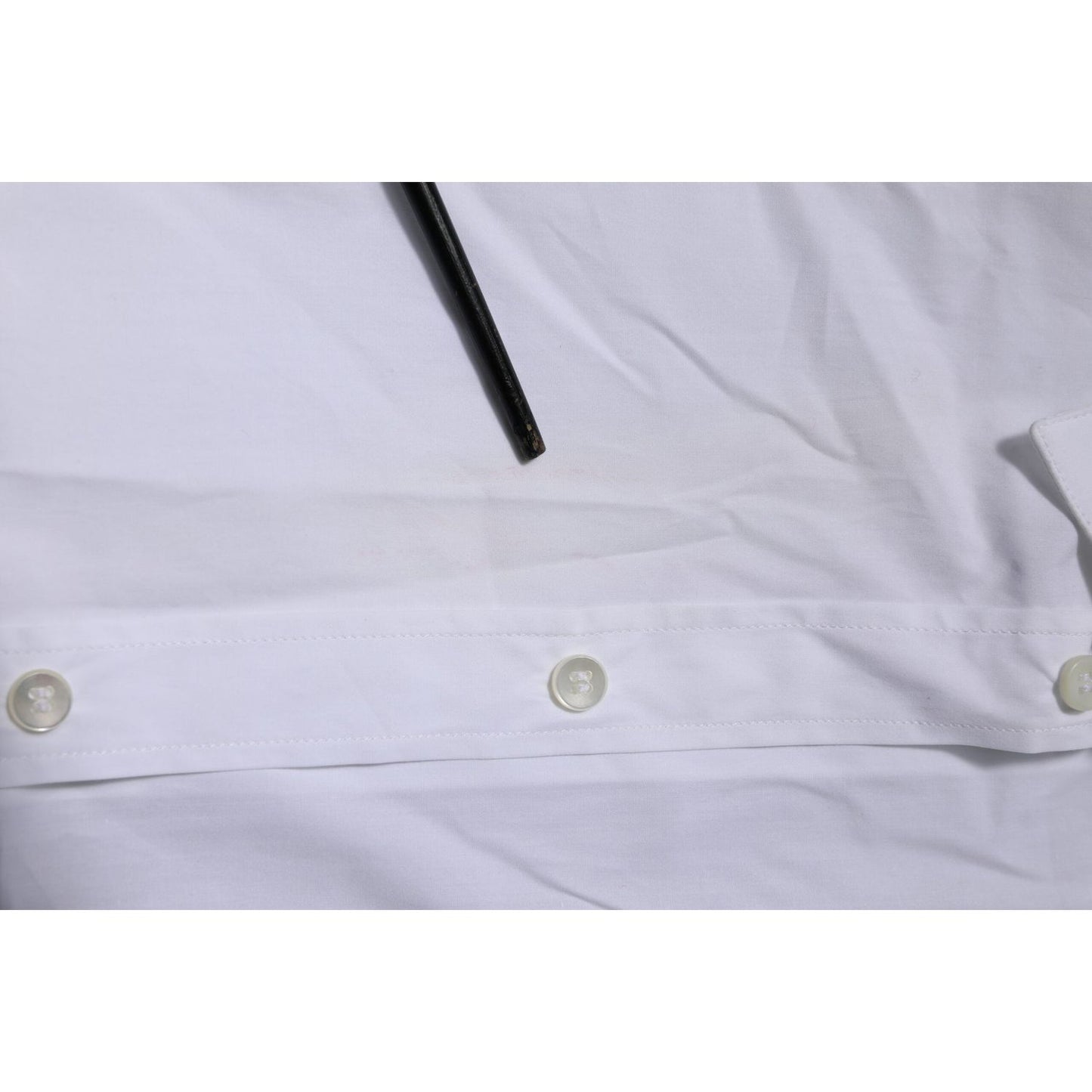 Dolce & Gabbana White Cotton GOLD Long Sleeves Formal Shirt TSH906846-40