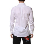 Dolce & Gabbana White Collared Long Sleeves Dress Formal Shirt TSH906863-38