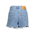 Levi's Light Blue Cotton Women Short LE-16426-W25