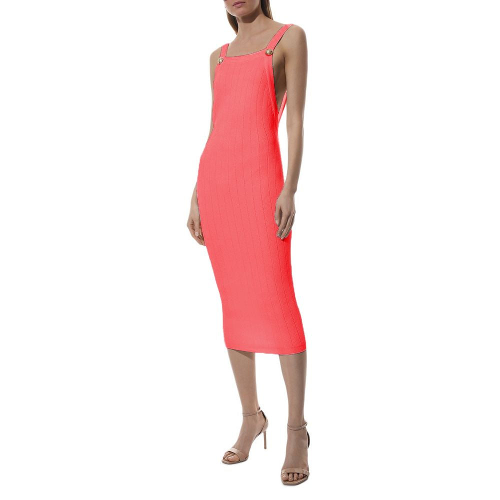 Balmain Pink Viscose Dress BA-15518-IT40|S