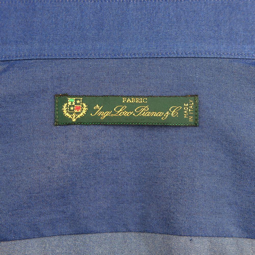 Made in Italy Blue Cotton Men's Shirt LO-15521-IT41 | L