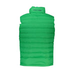 La Martina Sleek Sleeveless Green Jacket with Embroidery LA-27014-L