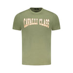 Cavalli Class Green Cotton Men T-Shirt CA-36666-M