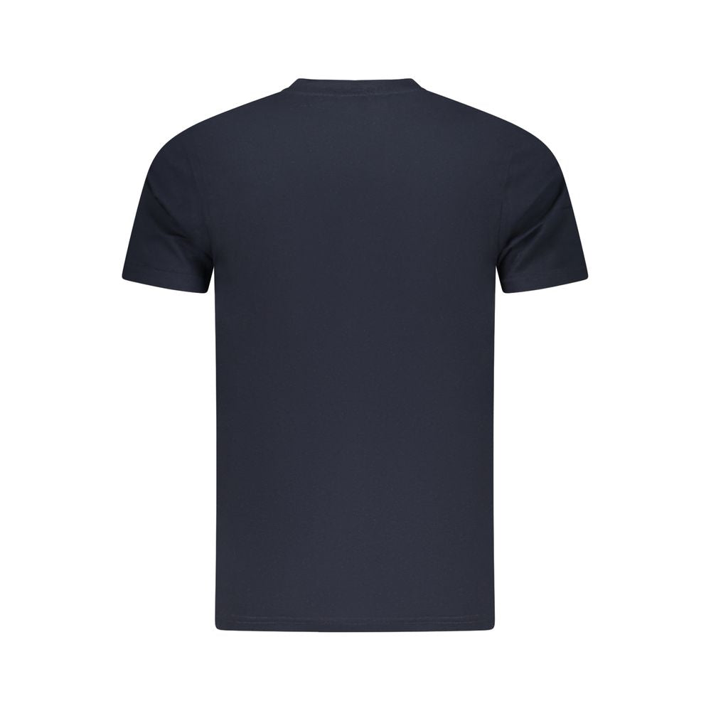 Cavalli Class Blue Cotton Men T-Shirt, rear view showcasing the sleek design and luxurious fabric.