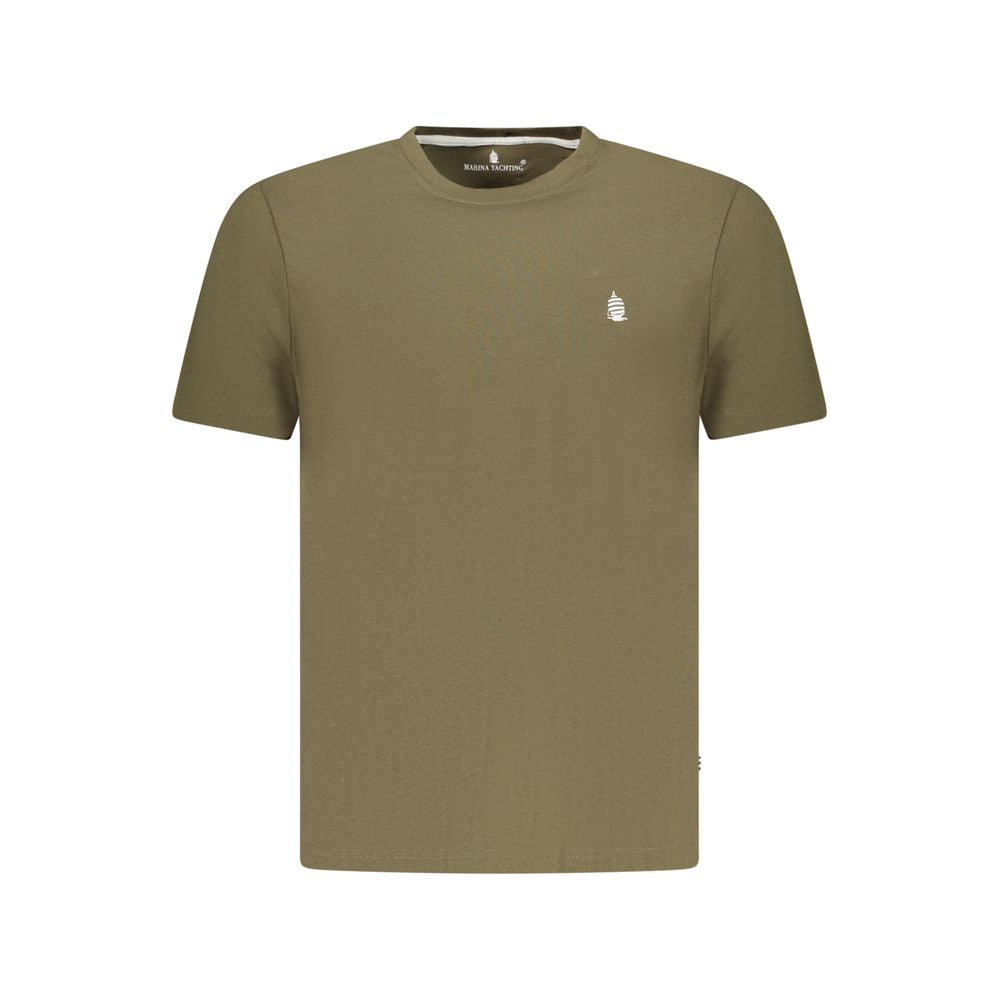 Marina Yachting Green Cotton Men T-Shirt MA-38552-L
