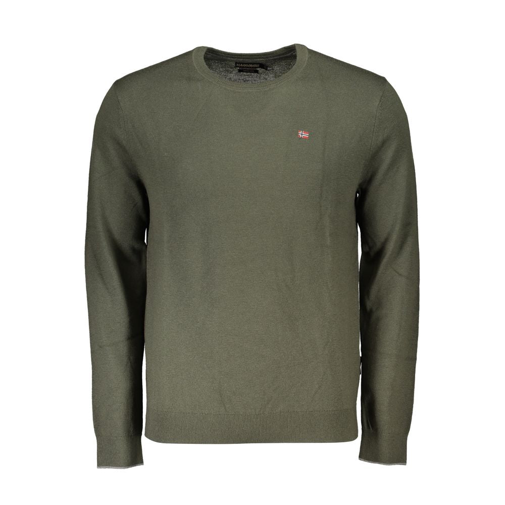 Napapijri Green Fabric Men Sweater NA-25283-S